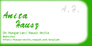 anita hausz business card